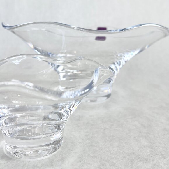 Vintage Simon Pearce Wave Bowls Set of 2 - Large and Small - Picture 4 of 16